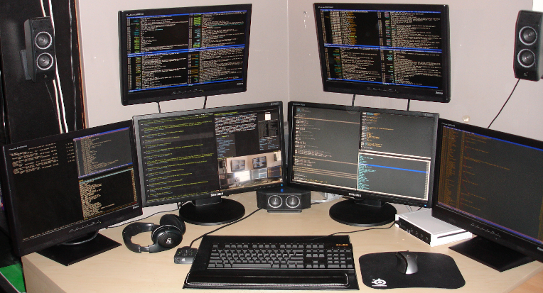 awesome running on 6 monitors